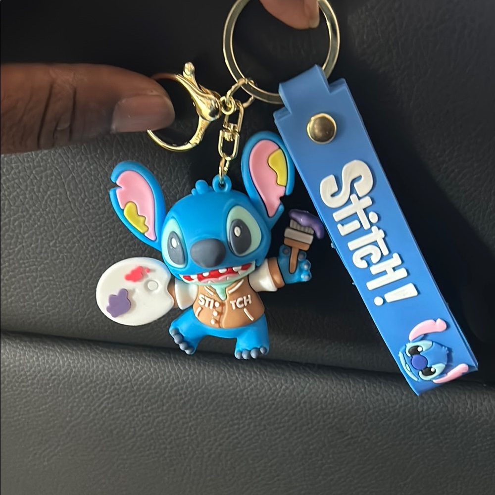 Stitch Blue Key & Card Holder